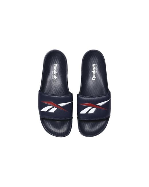 Reebok Blue Classic Slide Cozy Non-Slip Sports Slippers