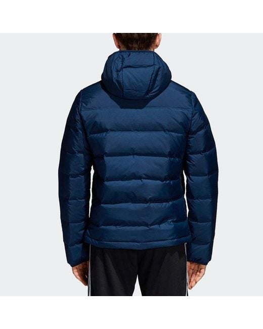 Adidas Blue Protection Against Cold Stay Warm Hooded Down Jacket for men