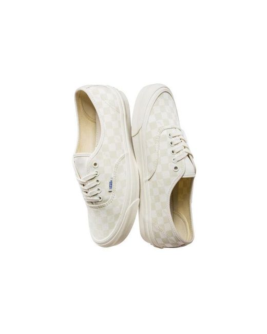 Vans White Authentic Lx 'Tonal Checkerboard' for men