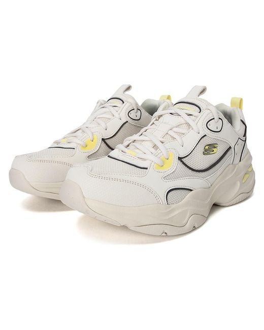 Skechers White Dlites 4.0 'Cream' for men