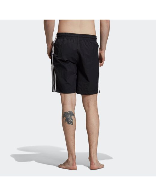 Adidas Blue Originals 3-Stripes Swim Sports Causual Ventilate Stripe Short Pant for men