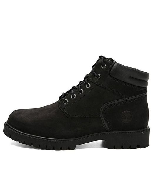 Timberland Black Heritage Casual Walking Wide-Fit Boots Nubuck for men