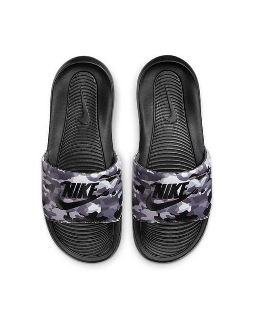 Nike Black Victori One Printed Slide 'Camo for men