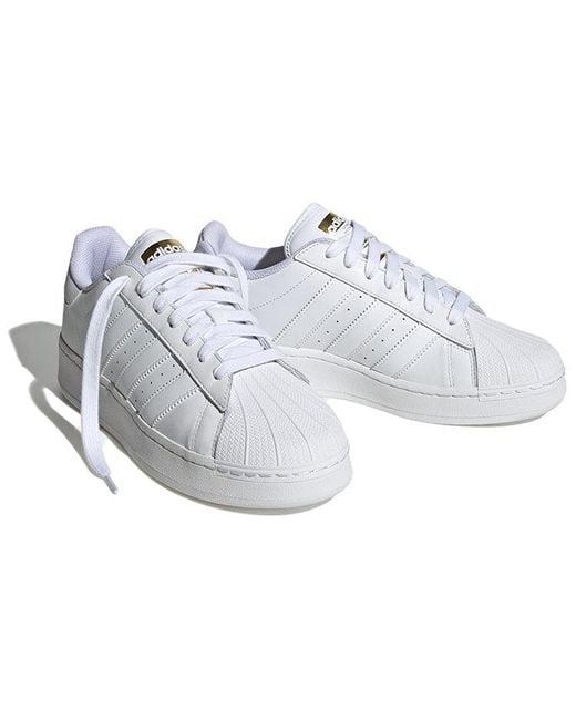 Adidas White Originals Superstar Xlg Shoes 'Cloud Metallic' for men