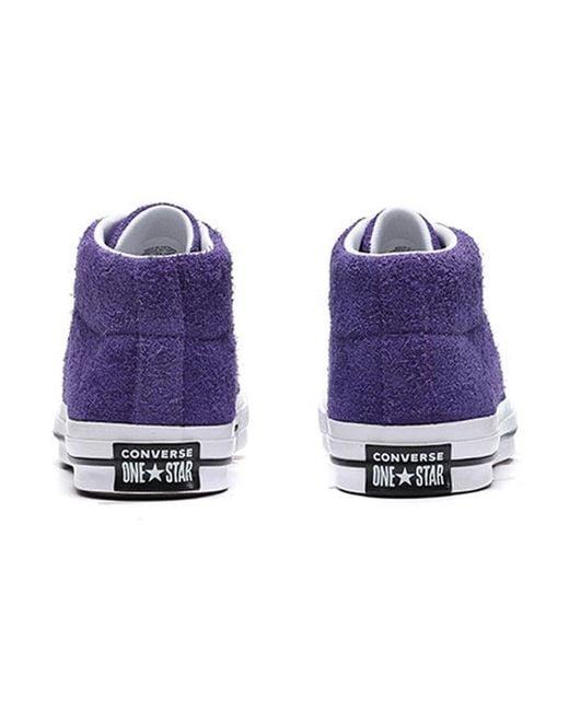 Converse Purple One Star Mid Fuzz' for men