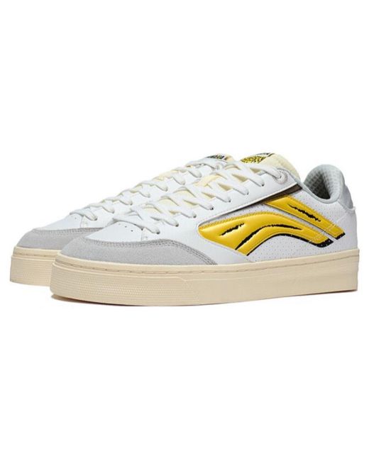 Li-ning Yellow X Pablo Ientile Superwave 180 Lo Leather Skate Shoes for men