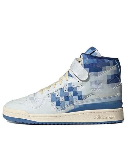 Adidas Blue Originals Forum 84 High Closer Look 'Trace Royal' for men