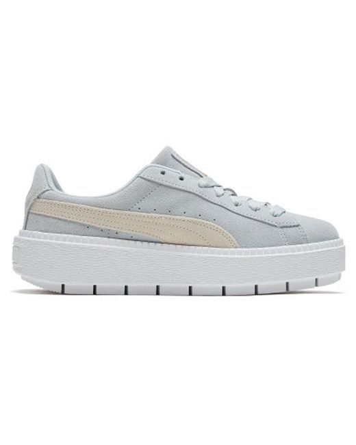 PUMA White (Wmns) Platform Trace Sneakers