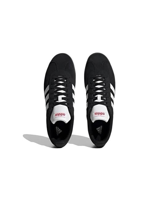 Adidas Black Vl Court Lifestyle Skate Shoes Gum' for men
