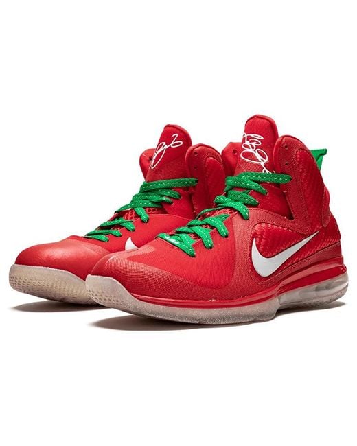 Nike Red Lebron 9 'Christmas' for men