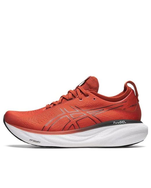 Asics Red Running Shoes For Adults Gel-nimbus 25 Orange Men for men