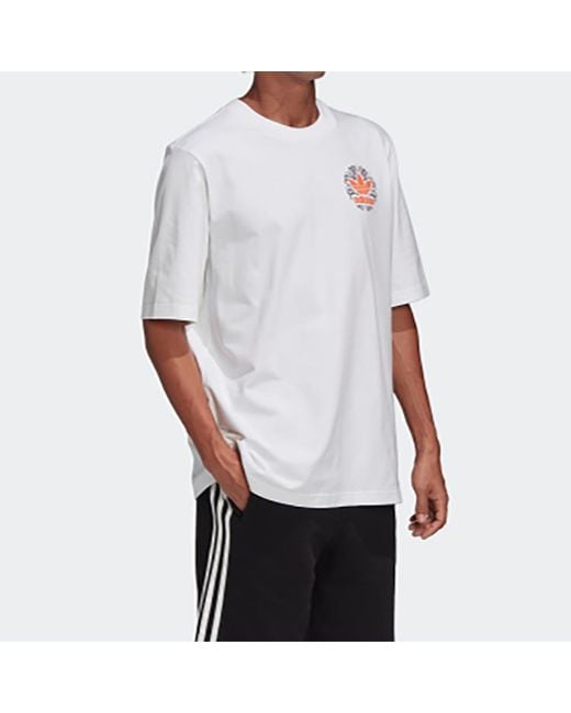 Adidas White Originals Graphic Tee For for men