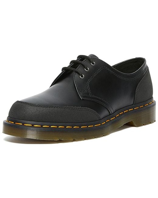 Dr. Martens Black 1461 Guard Panel Leather Shoes for men