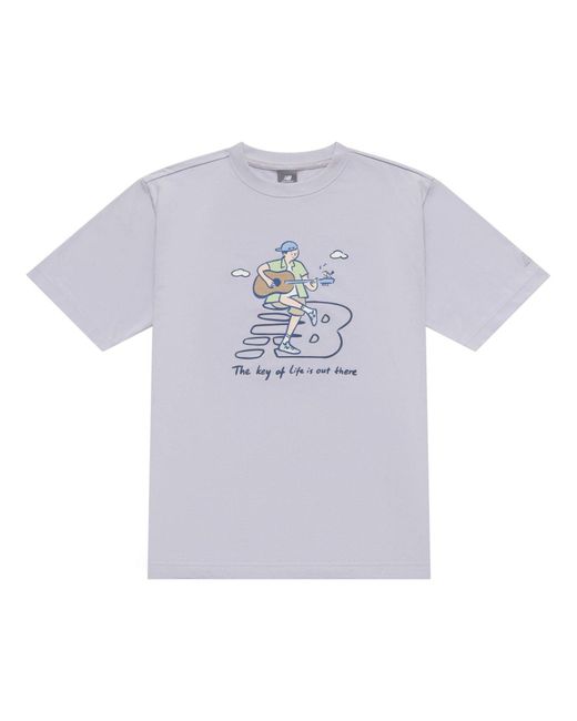 New Balance Blue X Pk Guitar Graphic T-Shirt 'Light'