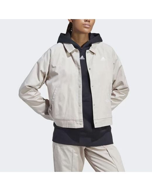 Adidas White (Wmns) Track Top With Healing Crystals Inspired Graphics