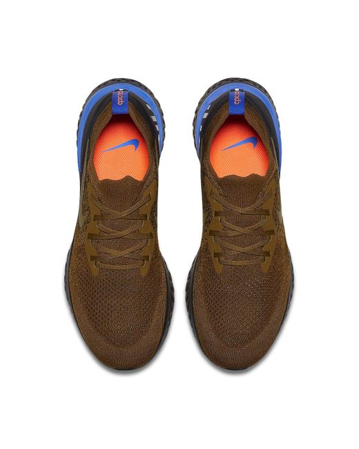 Nike epic react flyknit brown black orange  and  blue outlet