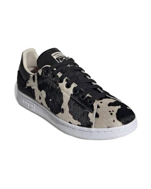 Adidas Black (Wmns) Stan Smith 'Fuzzy Cow Print'