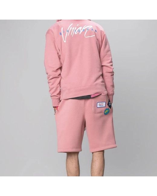 jordan x union flying high hooded sweatshirt rust pink