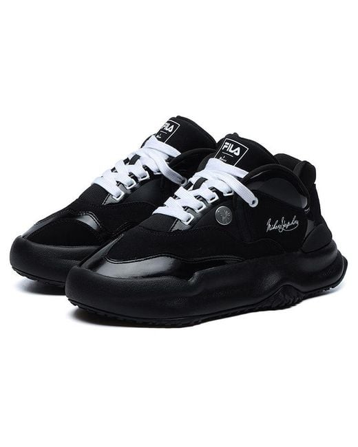Fila Black (Wmns) Fashion Sneakers Low-Top Running Shoes