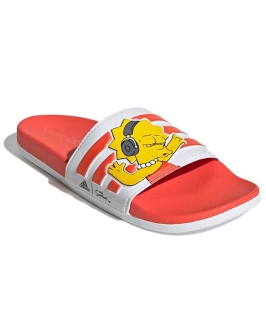 Adidas Red (Wmns) The Simpsons X Adilette Comfort Slides 'Lisa'