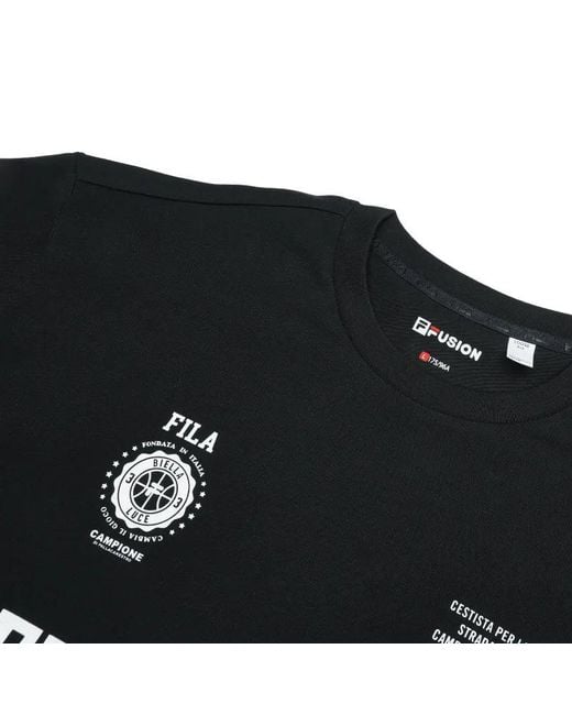 Fila Black Retro Time Tee for men