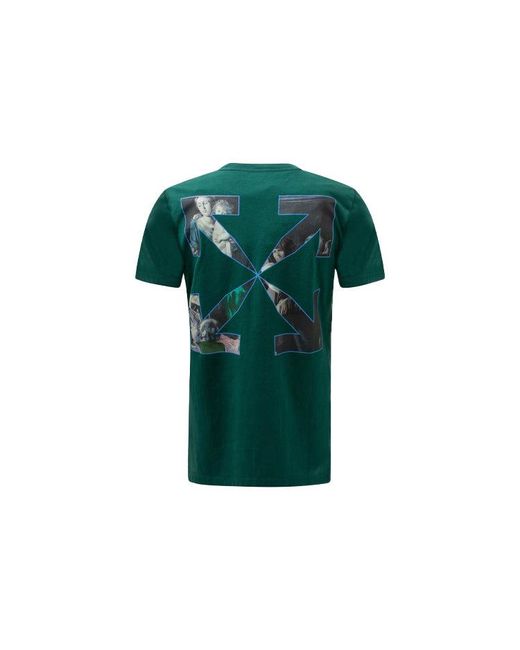 Off-White c/o Virgil Abloh Green Caravaggio Painting T-Shirt for men