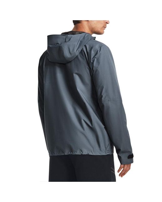 Under Armour Blue Stretch Woven Windbreaker Jacket for men