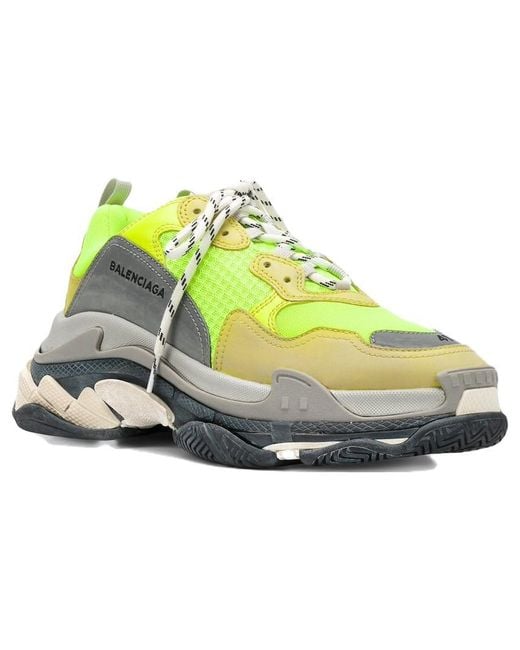 Balenciaga Green Triple S Sneakers 'Fluorescent' for men