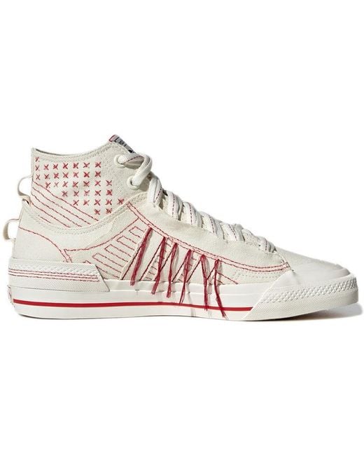 Adidas White Nizza Hi Dl 'Cream' for men