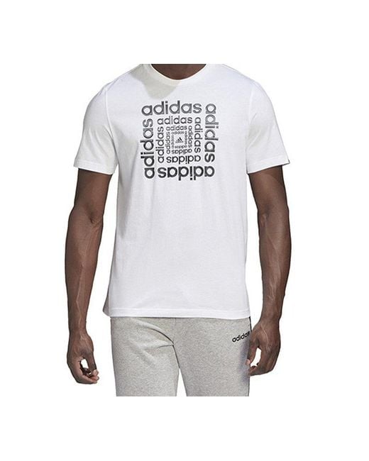 Adidas White Hyprrl Slgn T Sports Training Short-Sleeve Tee for men