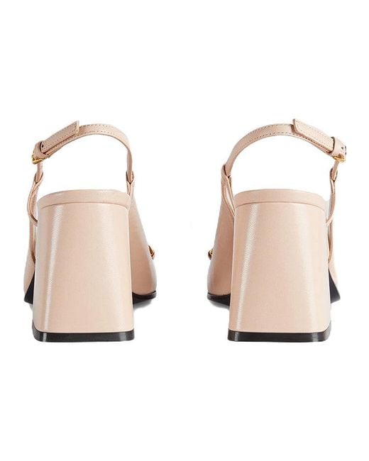 Gucci Natural (Wmns) Horsebit Mid Heel Slingback 'Neutral'
