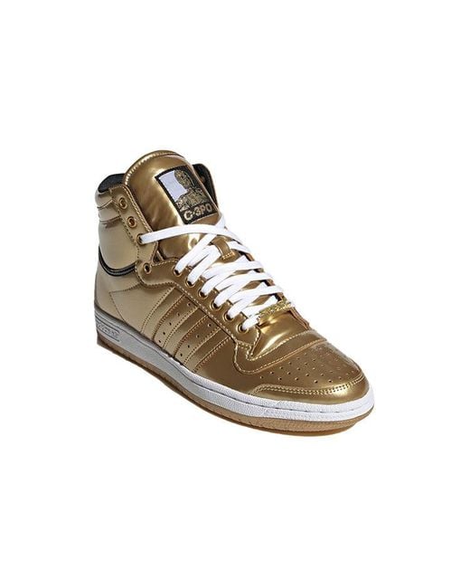 Adidas Brown X Star Wars Top Ten Hi 'C-3Po' for men