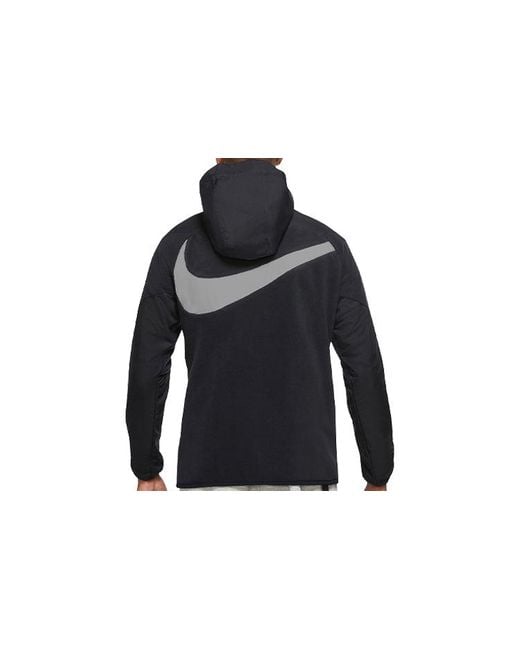 Nike Blue Back Large Logo Sports Long Sleeves Zipper Hooded Jacket for men