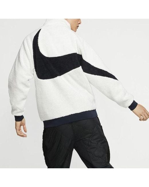 Nike White Big Swoosh Reversible Boa Jacket (Asia Sizing) for men