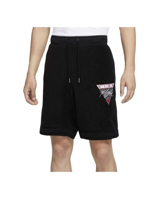 Nike Black Flight Diamond Casual Sports Knit Shorts for men