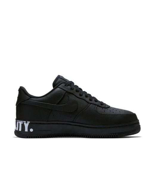 Nike Black Air Force 1 Low Cmft Bhm 'Equality' for men