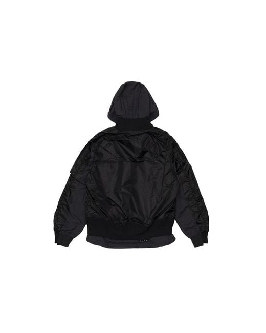 Nike Black X Sacai Double Layer Contrasting Hooded Jacket Asia Sizing for men