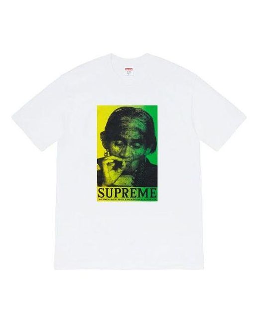 Supreme Green Aguila Character Photo Round Neck Short Sleeve