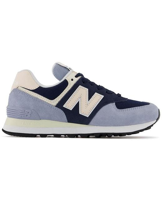 New Balance Blue (Wmns) 574 Premium Low-Top