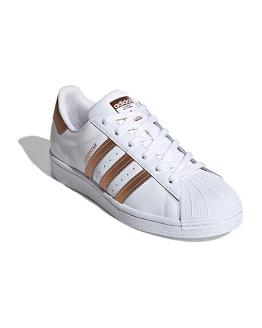 Adidas White (Wmns) Superstar Copper Metallic'