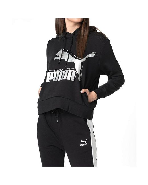 PUMA Black (Wmns) Casual Sports Hoodie