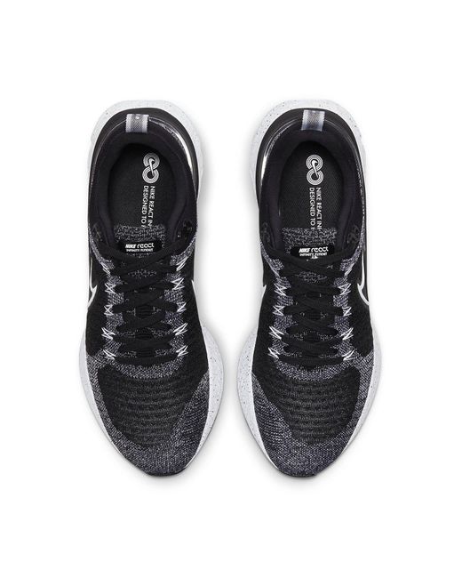 Nike Black React Infinity Run Flyknit 2 for men