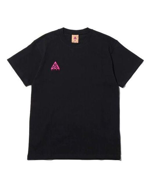 Nike Black Acg Small Logo Casual Short Sleeve for men