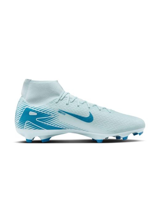 Nike Blue Mercurial Superfly 10 Academy Multi-Ground High-Top Soccer Cleats for men