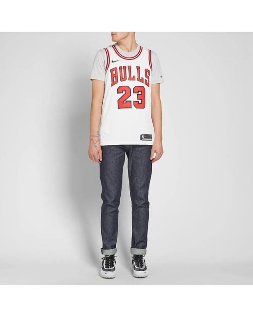 Nike Red Michael Jordan Association Edition Swingman Jersey (Chicago Bulls) Sw for men