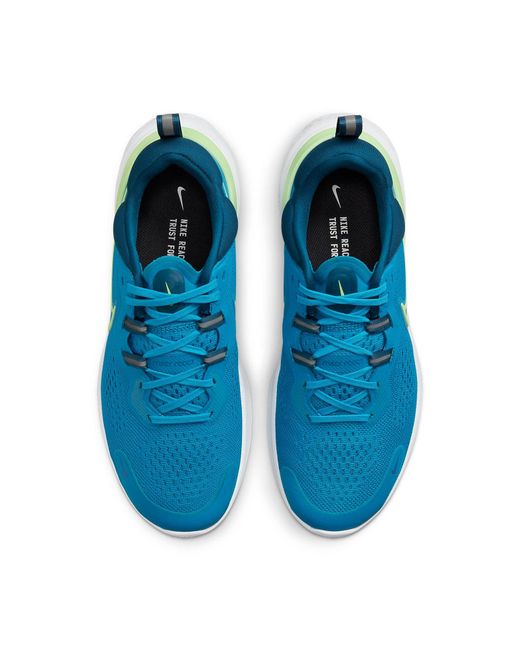 Nike Blue React Miler 2 'Imperial Lime Glow' for men