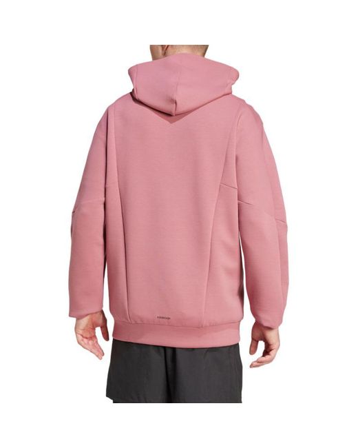 Adidas Pink Designed For Training Full-Zip Track Jacket 'Preloved Crimson' for men
