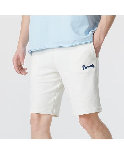 PUMA White Sport Shorts for men