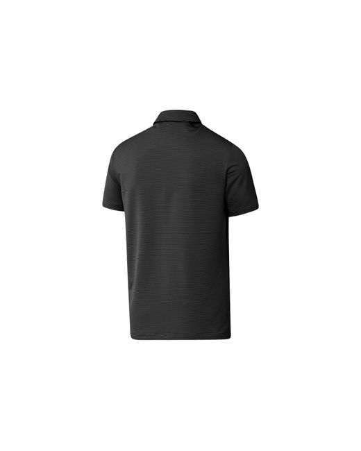 Adidas Black Ottoman Stripe Golf Polo Shirt for men