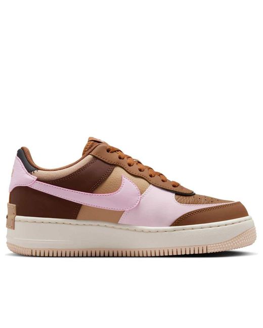 Nike Brown (Wmns) Air Force 1 Shadow 'Light British Tan Cacao Wow'